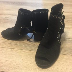Dirty Laundry Black Suede Shoes Silver Studs